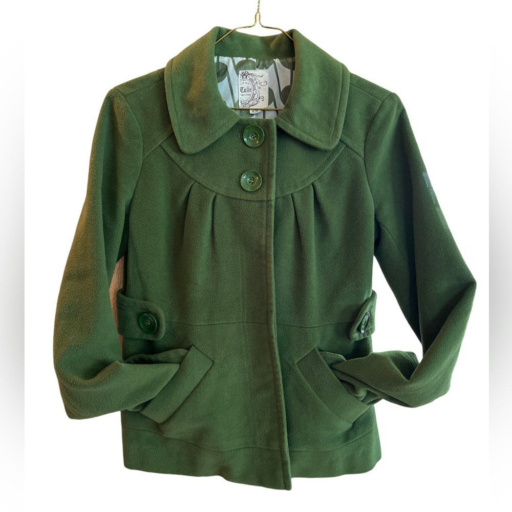Green Peacoat Jacket